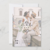  monogram | Foto De datum opslaan Save The Date (Voorkant)