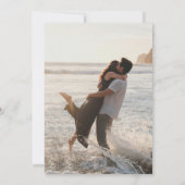 Monogram Foto Sla de datum bruiloft goud wit Kaart (Achterkant)