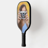 Monogram Fotocollage Aangepaste Kleur Pickleball P Pickleball Paddle (Links)
