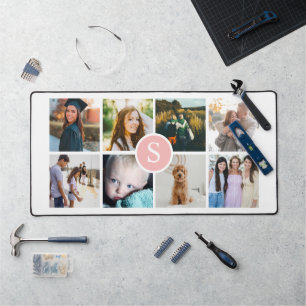 Monogram Fotocollage Desk Mat