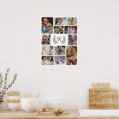 Monogram fotocollage familie poster (Keuken)