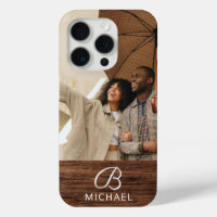 Monogram Fotohout Grain Timber Persoonlijke naam