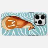 Monogram  Fox Art ZebraPatroon iPhone Case-Mate iPhone Case (Achterkant (horizontaal))