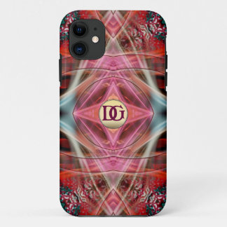 Monogram Fractal Diamond Dreams Custom iPhone 5 11 Hoesje