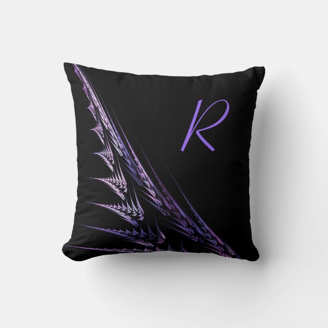 Monogram Fractal Flame Pattern Sierkussen (Voorkant)