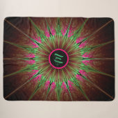 Monogram Fractal Sherpa Deken (Voorkant (horizontaal))