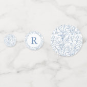 Monogram Frans Bloemenvleermuis Mitzvah Foto Confe Confetti (Achterkanten)