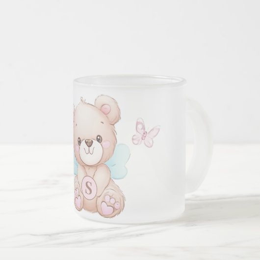 Monogram Frosted Glass Mok (Voorkant rechts)