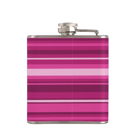 Monogram fuchsia strepen heupfles (Achterkant)