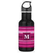 Monogram fuchsia strepen waterfles (Voorkant)