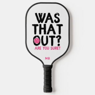 Monogram Funny Typografie Pickleball Player Paddle