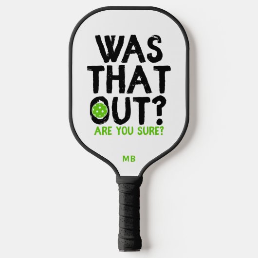 Monogram Funny Typografie Pickleball Player Paddle (Voorkant)