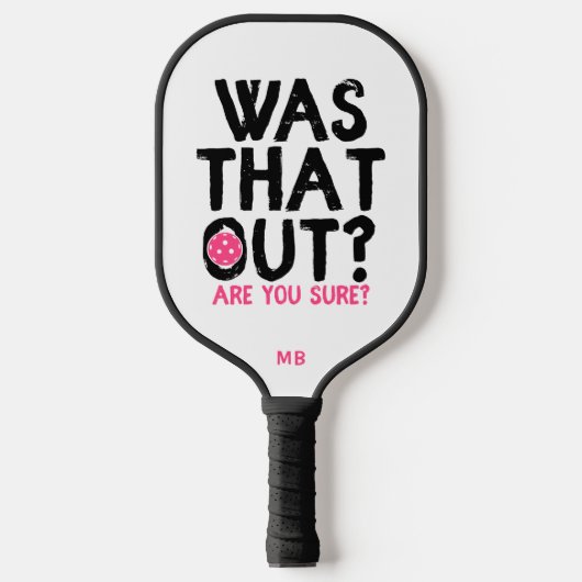 Monogram Funny Typografie Pickleball Player Pickleball Paddle (Voorkant)