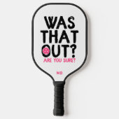 Monogram Funny Typografie Pickleball Player Pickleball Paddle (Achterkant)