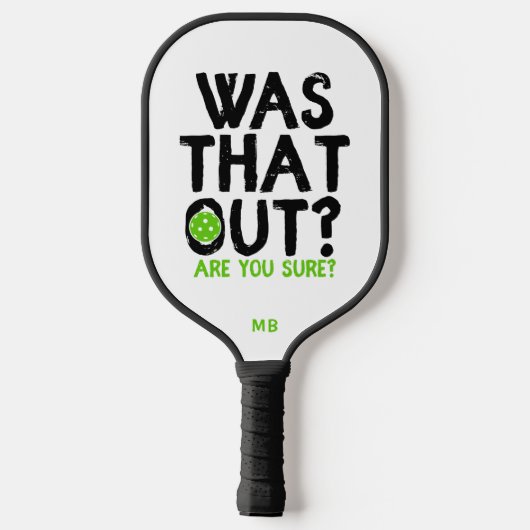 Monogram Funny Typografie Pickleball Player Pickleball Paddle (Achterkant)