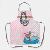 Monogram Funny Whimsical Cats Trendy Modern Schort (Voorkant)