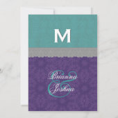 Monogram G500E4 blauwgroen, Paars en grijs Kaart (Achterkant)