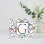 Monogram G Briefkaart (Staand voorkant)
