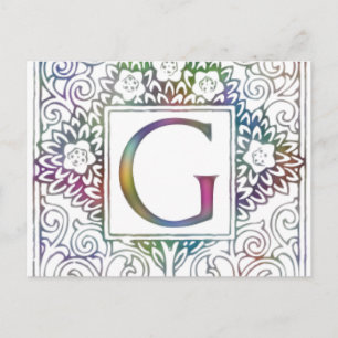 Monogram G Briefkaart