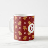Monogram "G" Gingerbrood Cookie kerstMok Koffiemok (Voorkant links)