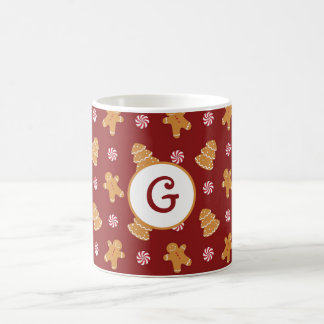 Monogram "G" Gingerbrood Cookie kerstMok Koffiemok