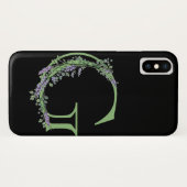 Monogram G Lavendel Eucalyptus Case-Mate iPhone Case (Achterkant (horizontaal))
