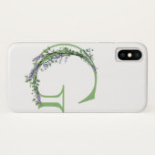 Monogram G Lavendel Eucalyptus Case-Mate iPhone Case (Achterkant (horizontaal))