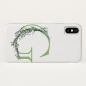 Monogram G Lavender Eucalyptus Case-Mate iPhone Case (Achterkant (horizontaal))