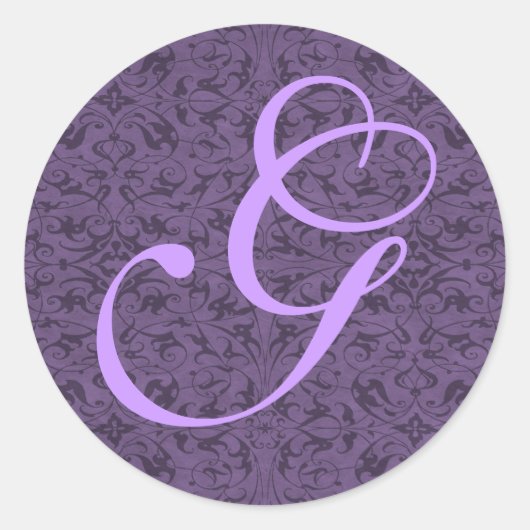  monogram G Ronde Sticker (Voorkant)