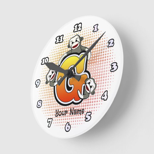 Monogram G Sock Monkey klok (Hoek)