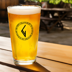 Monogram G - Viking stijl - pint glas