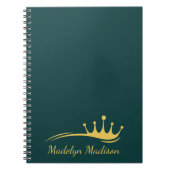 Monogram Gable Green met minimalistische moderne k Notitieboek (Voorkant)