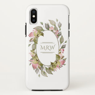 Monogram Garden Floral iPhone X Hoesje