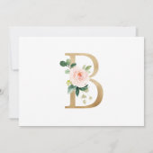 Monogram geboorteaankondiging aankondiging (Achterkant)