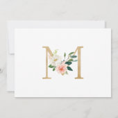 Monogram geboorteaankondiging aankondiging (Achterkant)