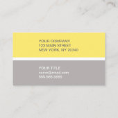 Monogram geel kleurenblok visitekaartje (Achterkant)