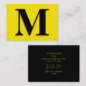 Monogram Geel Visitekaartje (Voorkant / Achterkant)