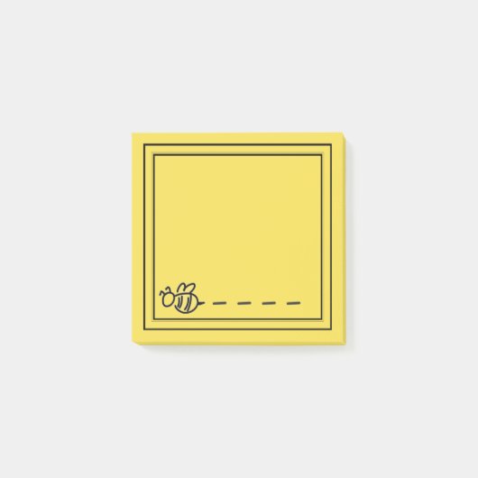 Monogram geel zomerkamer voor bijen post-it® notes (Voorkant)
