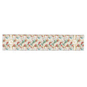 Monogram gekrulde kerst bloem medium tafelloper (Horizontaal)