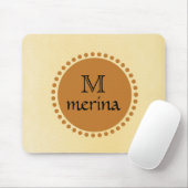 Monogram Gele goudcirkel Muismat (Met muis)