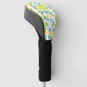 Monogram Gele Lemons Waterverf Golfheadcover (Schuin)