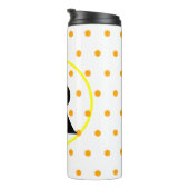 Monogram gele Oranje poka Dots Thermosbeker (Geroteerd rechts)
