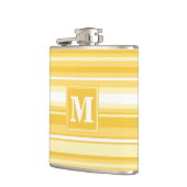 Monogram gele strepen heupfles (Links)