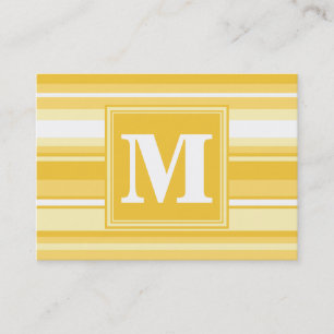 Monogram gele strepen visitekaartje