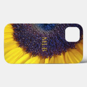 Monogram Gele zonnebloempjes met Initialen Case-Mate iPhone Case (Achterkant (horizontaal))