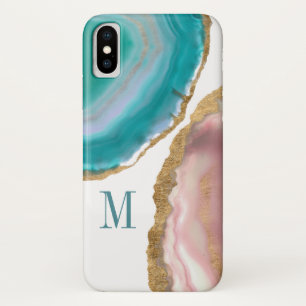 Monogram   Gem Stones I iPhone X Hoesje