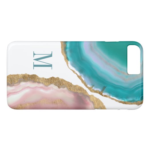 Monogram | Gem Stones I Case-Mate iPhone Case (Achterkant (Horizontaal))