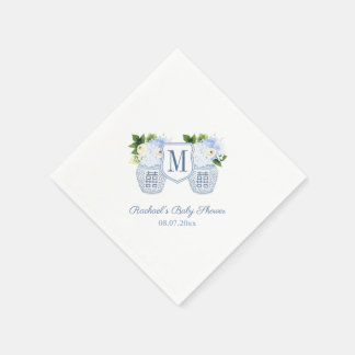 Monogram Gemberpot Bloem Jongens Baby Shower Feest Servet