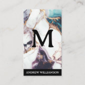Monogram | Gemengd marmer | Lux Visitekaartje (Voorkant)