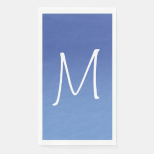 Monogram gemiddelde en Cornflower Blue Servet